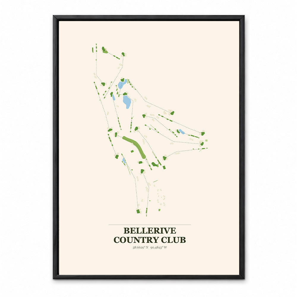 Bellerive Country Club course map in Missouri USA