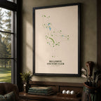 Bellerive Country Club Golf Course Map Print Poster | Missouri USA Golf Wall Art