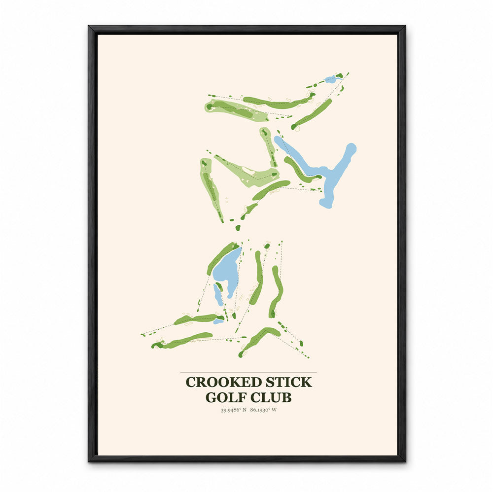 Crooked Stick course map in Indiana USA