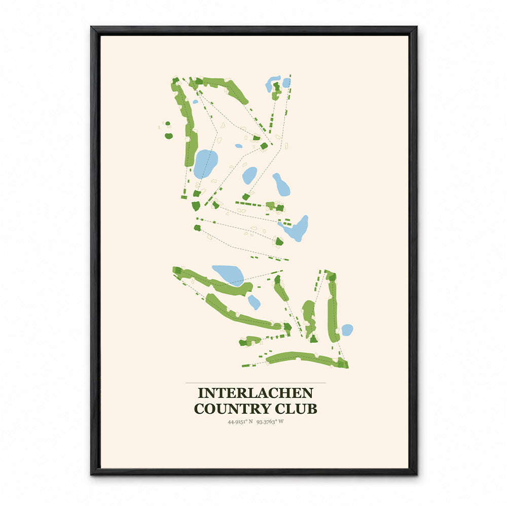 Interlachen Country Club course map in Minnesota USA