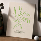 Sahalee Country Club Golf Course Map Print Poster | Washington USA Golf Wall Art