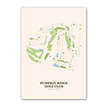Pumpkin Ridge golf course map print poster, Oregon USA golf wall art
