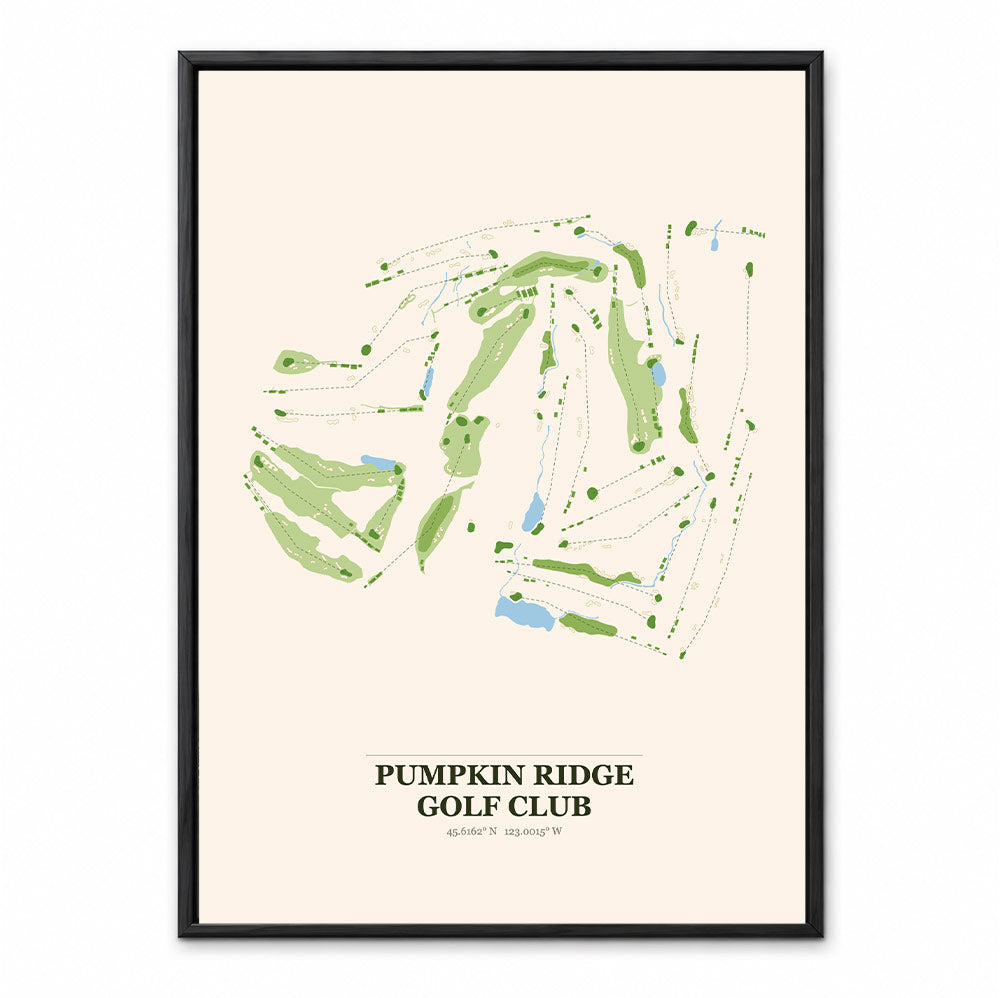 Pumpkin Ridge course map in Oregon USA