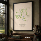 Pumpkin Ridge Golf Course Map Print Poster | Oregon USA Golf Wall Art