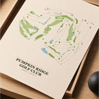 Pumpkin Ridge Golf Course Map Print Poster | Oregon USA Golf Wall Art