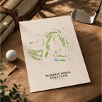 Pumpkin Ridge Golf Course Map Print Poster | Oregon USA Golf Wall Art