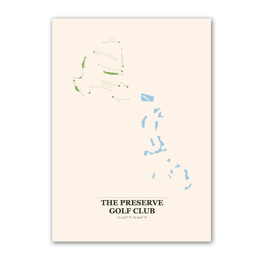 Mayacama golf course map print poster, California USA golf wall art