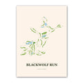 Blackwolf Run golf course map print poster, Wisconsin USA golf wall art