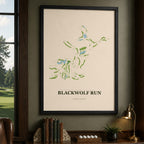 Blackwolf Run Golf Course Map Print Poster | Wisconsin USA Golf Wall Art