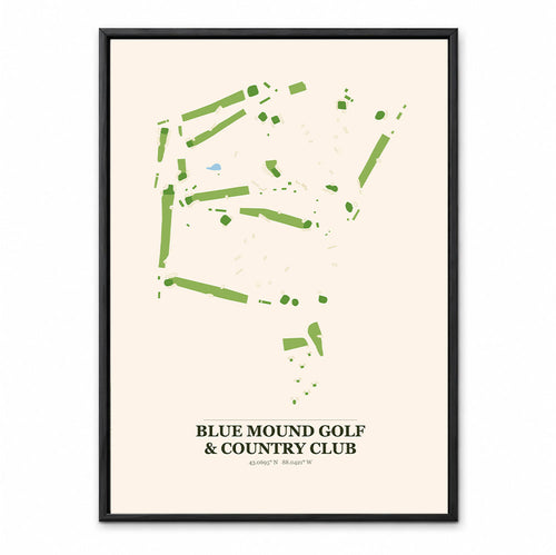 Blue Mound Golf & Country Club course map in Wisconsin USA