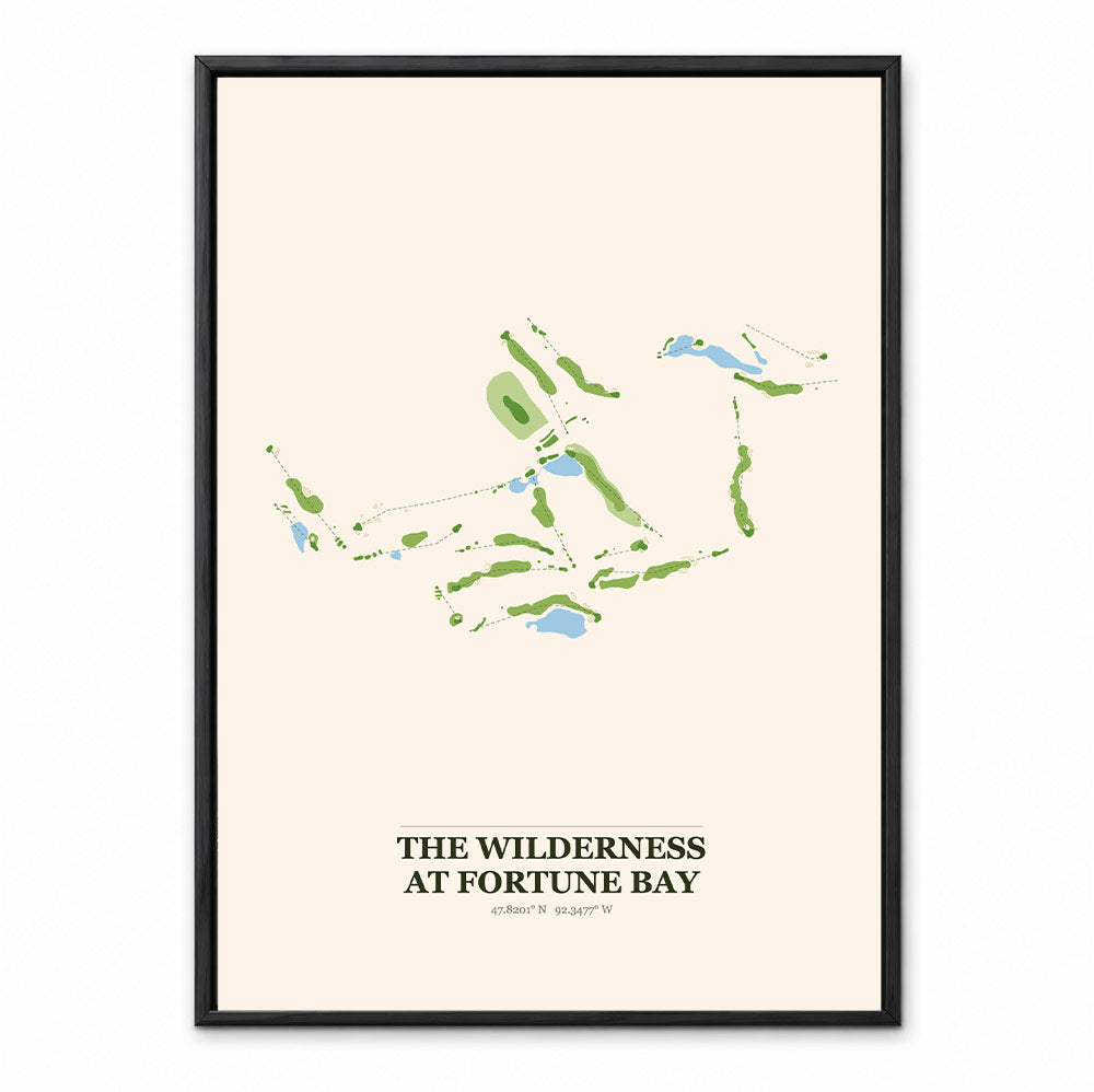 The Wilderness at Fortune Bay course map in Minnesota USA
