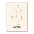 Entrada at Snow Canyon golf course map print poster, Utah USA golf wall art