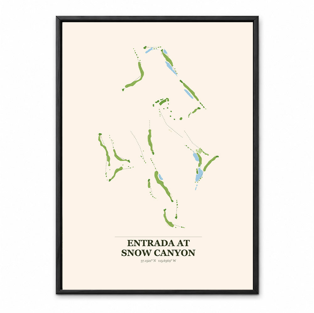 Entrada at Snow Canyon course map in Utah USA