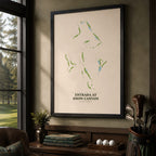 Entrada at Snow Canyon Golf Course Map Print Poster | Utah USA Golf Wall Art