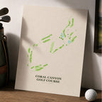 Coral Canyon Golf Course Map Print Poster | Utah USA Golf Wall Art