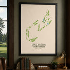 Coral Canyon Golf Course Map Print Poster | Utah USA Golf Wall Art