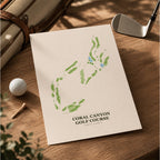 Coral Canyon Golf Course Map Print Poster | Utah USA Golf Wall Art