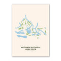 Victoria National golf course map print poster, Indiana USA golf wall art