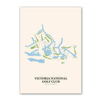 Victoria National golf course map print poster, Indiana USA golf wall art