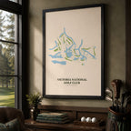 Victoria National Golf Course Map Print Poster | Indiana USA Golf Wall Art