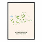 Southern Hills Country Club course map in Oklahoma USA