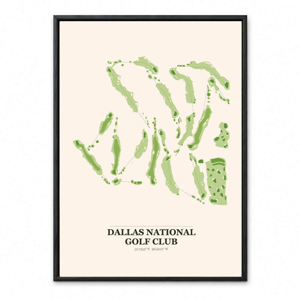 Dallas National course map in Texas USA