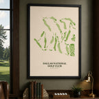 Dallas National Golf Course Map Print Poster | Texas USA Golf Wall Art