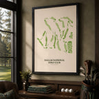 Dallas National Golf Course Map Print Poster | Texas USA Golf Wall Art
