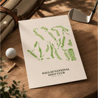 Dallas National Golf Course Map Print Poster | Texas USA Golf Wall Art