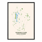 Memorial Park course map in Texas USA