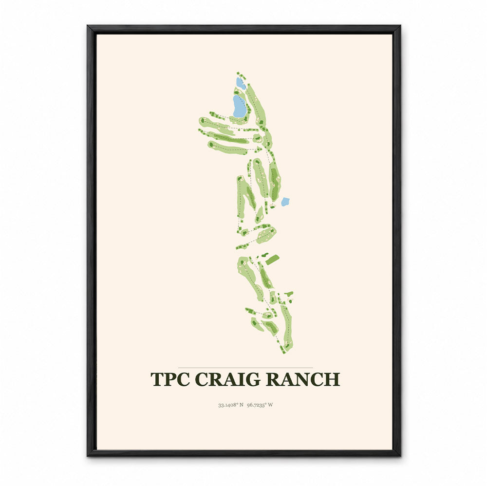 TPC Craig Ranch course map in Texas USA