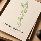 TPC Craig Ranch Golf Course Map Print Poster | Texas USA Golf Wall Art