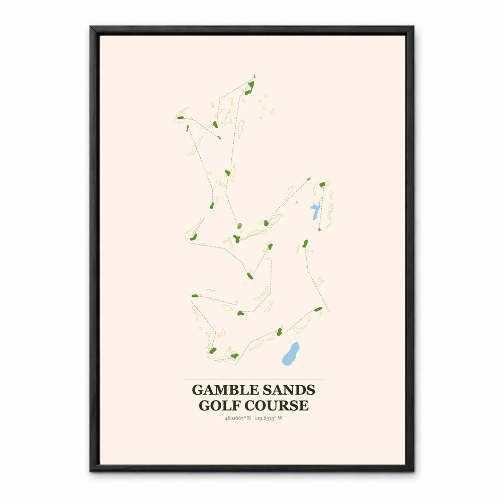 Gamble Sands course map in Washington USA