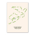 Paako Ridge golf course map print poster, New Mexico USA golf wall art