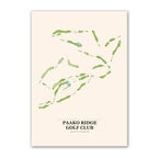 Paako Ridge golf course map print poster, New Mexico USA golf wall art