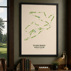 Paako Ridge Golf Course Map Print Poster | New Mexico USA Golf Wall Art