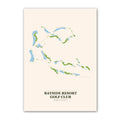 Bayside Resort golf course map print poster, Leiria Portugal golf wall art
