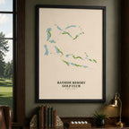 Bayside Resort Golf Course Map Print Poster | Leiria Portugal Golf Wall Art