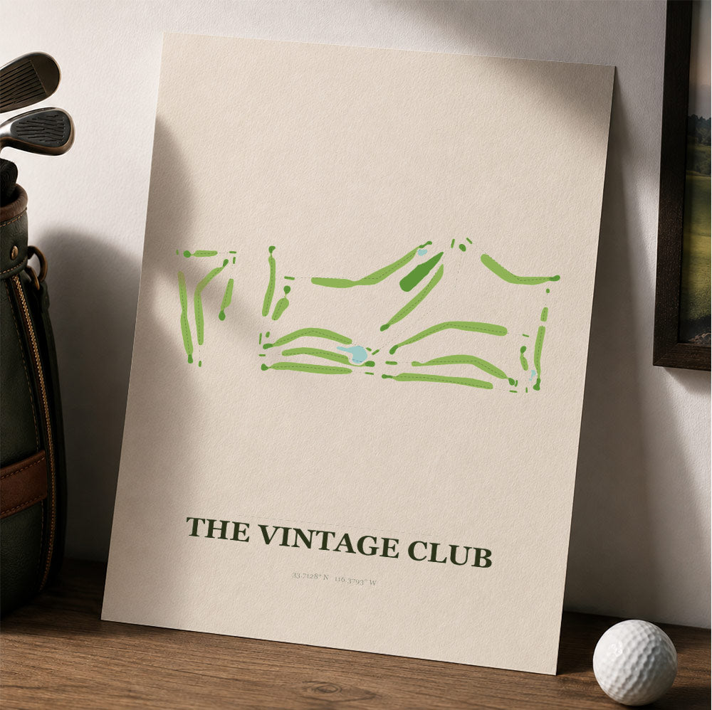 The Vintage Club Golf Course Map Print Poster | จังหวัดสมุทรปราการ ประเทศไทย Golf Wall Art