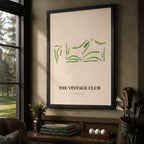 The Vintage Club Golf Course Map Print Poster | จังหวัดสมุทรปราการ ประเทศไทย Golf Wall Art