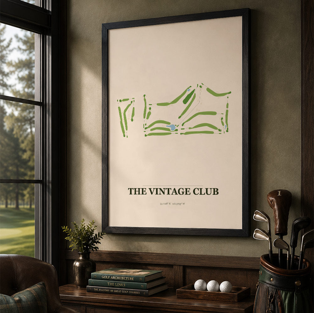 The Vintage Club Golf Course Map Print Poster | จังหวัดสมุทรปราการ ประเทศไทย Golf Wall Art