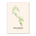 Kittansett golf course map print poster, Massachusetts USA golf wall art