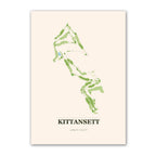 Kittansett golf course map print poster, Massachusetts USA golf wall art