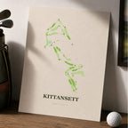 Kittansett Golf Course Map Print Poster | Massachusetts USA Golf Wall Art