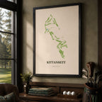 Kittansett Golf Course Map Print Poster | Massachusetts USA Golf Wall Art