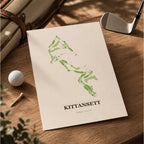 Kittansett Golf Course Map Print Poster | Massachusetts USA Golf Wall Art