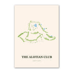 The Alotian Club golf course map print poster, Arkansas USA golf wall art