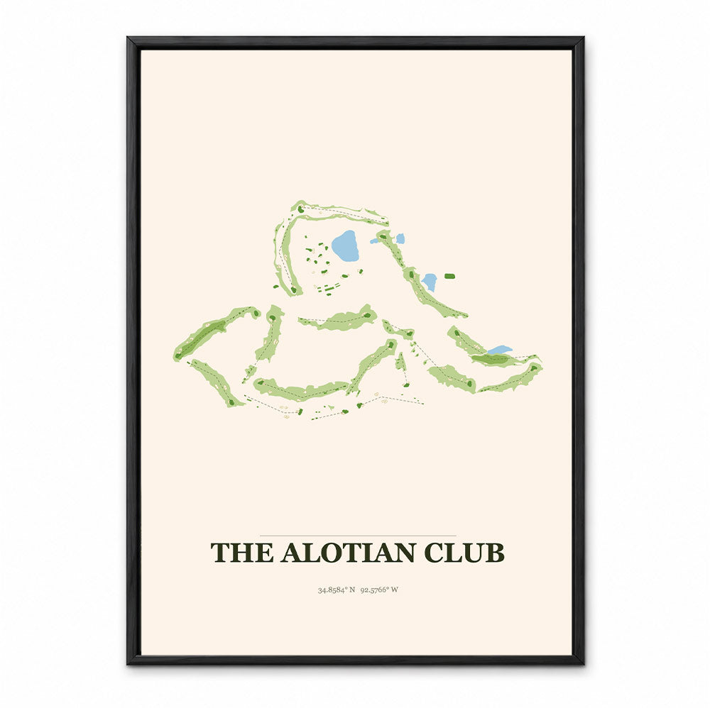 The Alotian Club course map in Arkansas USA