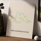 The Alotian Club Golf Course Map Print Poster | Arkansas USA Golf Wall Art