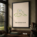 The Alotian Club Golf Course Map Print Poster | Arkansas USA Golf Wall Art